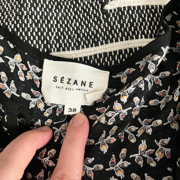 SEZANE NAOMI FLORAL TUNIC DRESS SIZE 38 - Picture 2 of 4